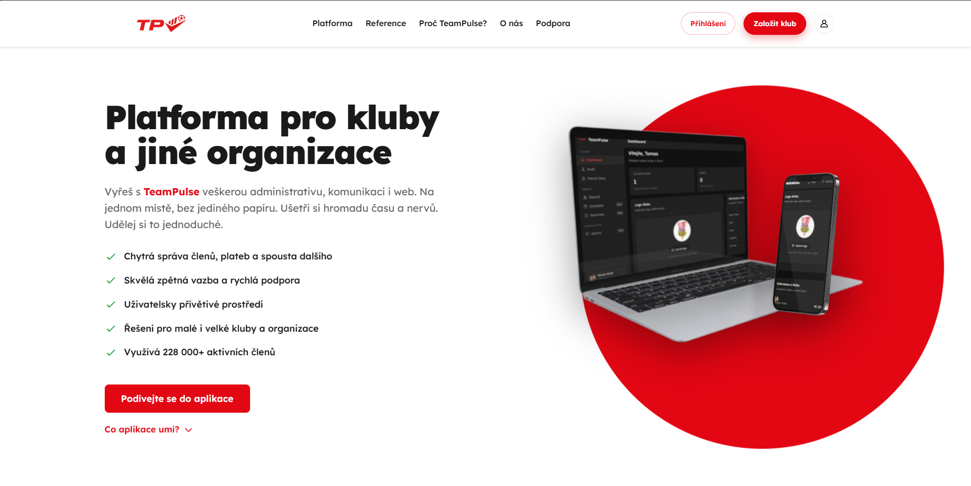 Ukázka funkce TeamPulse